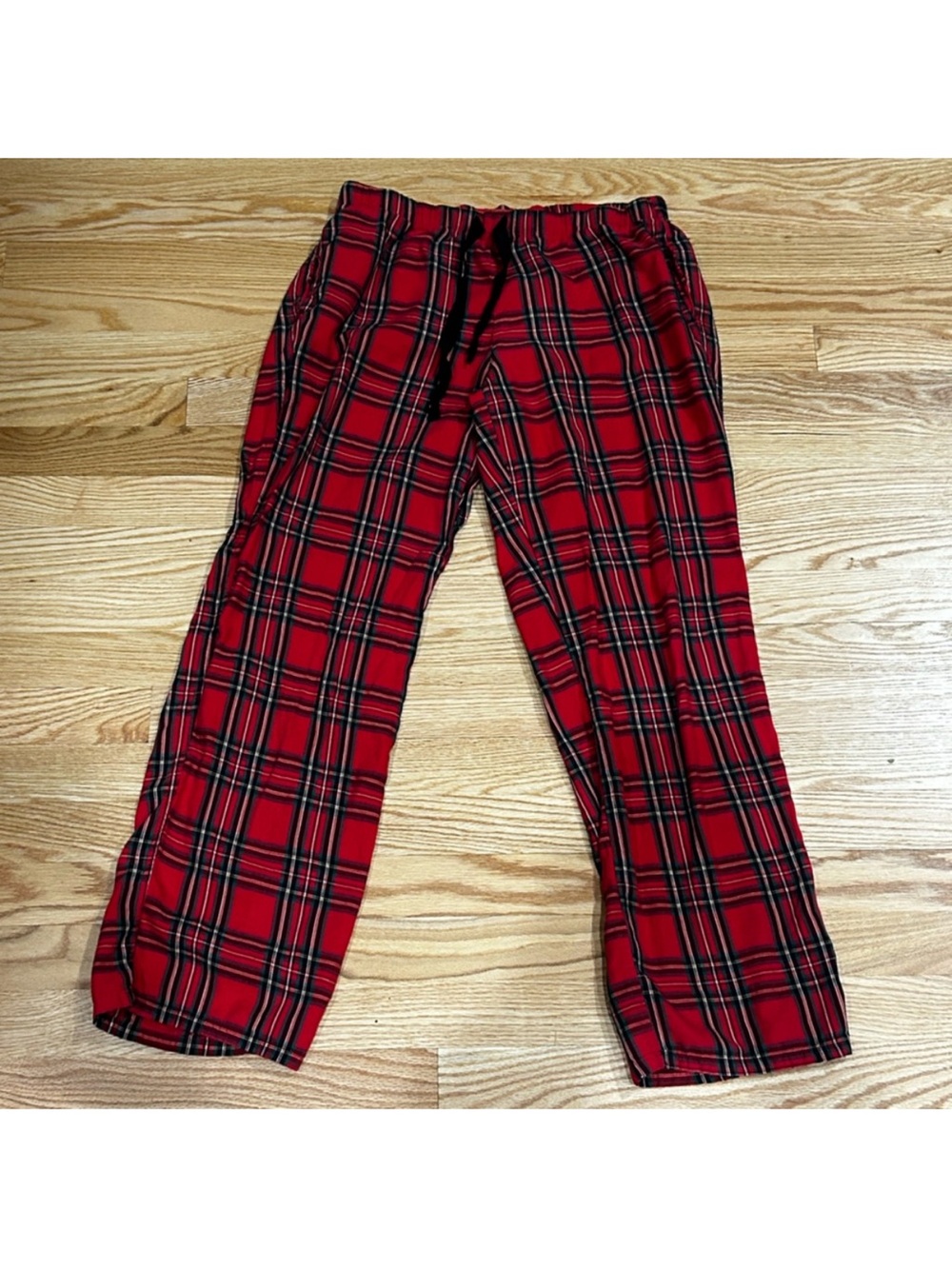 Victoria's Secret Red Plaid sleepwear loungewear draw string small S